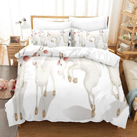 H16 Käsin Piirretty Sarjakuva Lammas 3D-Tulostettu Vuodevaatesetti Pussilakana Peittopäällinen Tyynyliina Lasten Lahja