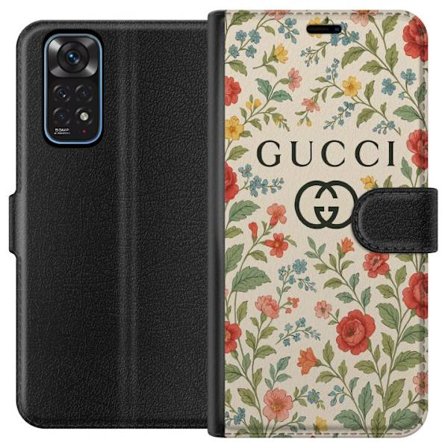 Xiaomi Redmi Note 11 Lompakkokotelo Gucci Kukat Kukikas Kuvio Muoti