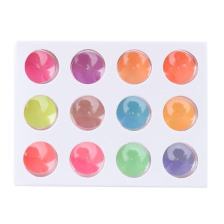 Nagelkonst Självlysande Pulver Kroppsmålning Ljus Fluorescerande Dekoration 1g x 12 Ask