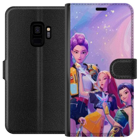 Kompatibelt Lommeboketui til Samsung Galaxy S9 Futuristiske popdamer i neonfarger med magiske detaljer mot en drømmeaktig galaksebakgrunn