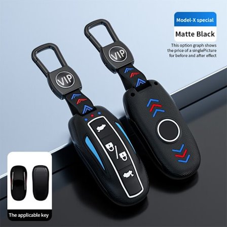 Car Smart Key Case Cover för Tesla Model X 3 Bag Protector Fob Band Skalhållare