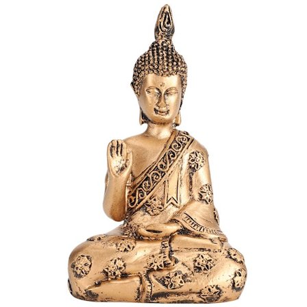 Sydostasien Buddha-staty Meditation Harts Resin Craft Buddhistisk Humör Sandbordsdekoration