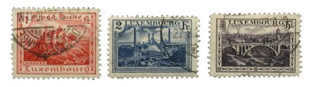 Luxembourg - Landskaber - Stemplet (MICHEL 134-136)