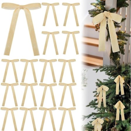 Lollanda 12 stk. Julerosetter i Velour til Juletræet Flere farvevalg