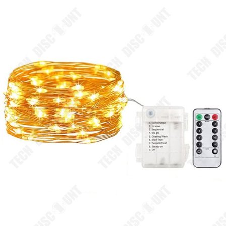 Dekorativ ljusslinga - TD - 20 meter - 200 ljus - Fjärrkontroll - IP65