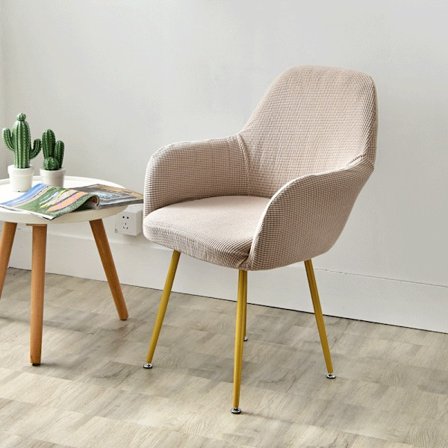 Eurooppalaistyylinen ruokatuolin päällinen nahkatuolin päällinen kaareva selkä