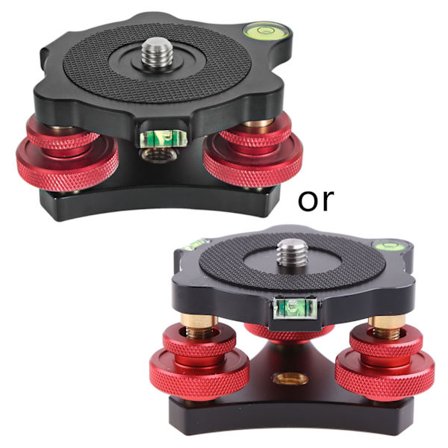 LP-64 Tri-wheel Precision Leveler med Bubble Level Tripod Leveling Base med 3/8" skruvhål, tillverkad av aluminiumlegering