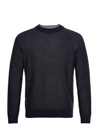 Slhmesa Ls Knit Crew Neck B Navy Selected Homme