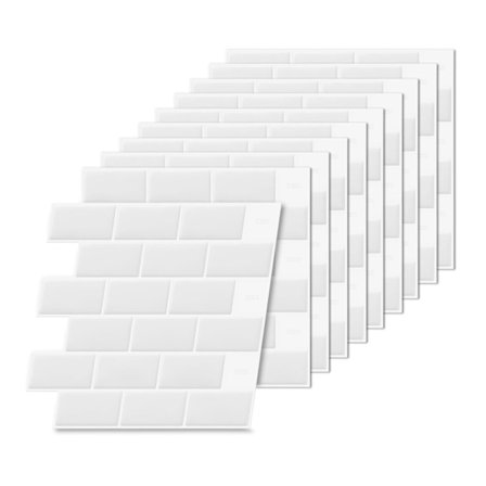 Selvklæbende 3D-vægfliser, 30x30 cm, Metro Design