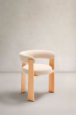 Kave Home - Stol Granite 3-benet 2-pak - Brun - Stole med armlæn - Fra Homeroom