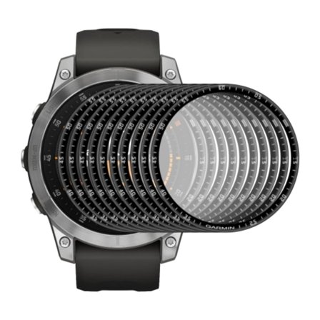 10 st 3D Full täckning Soft PC Edge + PMMA HD skärmskyddsfilm för Garmin Epix