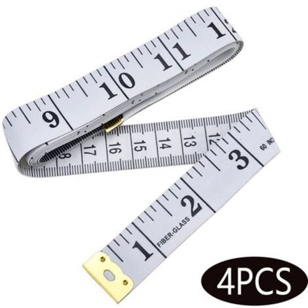 Mètre Ruban Double Face Ruban Mesure Corps pour Corps Poitrine Couture et Artisanat, 150 cm 4st Blanc