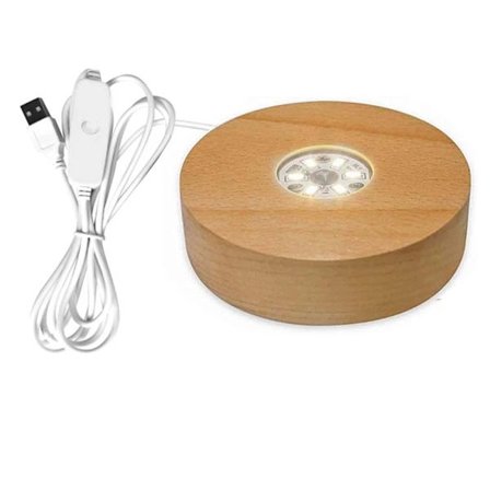 Trälampa Ljusbas (Utan glödlampa) VITT LJUS