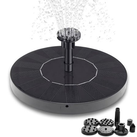 Glad-Nytt i butikken! Fontene - Solfontene / Vannfontene Solcelle - 16 cm Svart Svart Svart Svart Black,Black,Svart