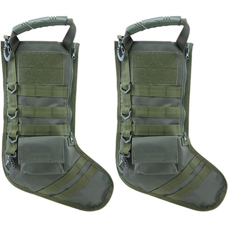 2 stk taktisk julestrømpe med håndtak Military Gear Army Green
