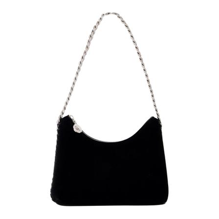 Stella McCartney, Falabella Mini Zip Shoulder in czarny synthetic leather Czarny, Kobieta, Rozmiar: ONE Size
