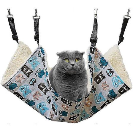 Kattbädd, stor hängande katthängmatta för bur eller stol | Djurhängmatta med