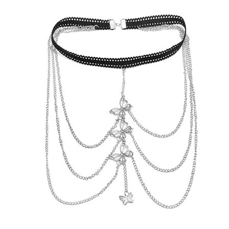 Butterfly Leg Chain Lårkjede SØLV