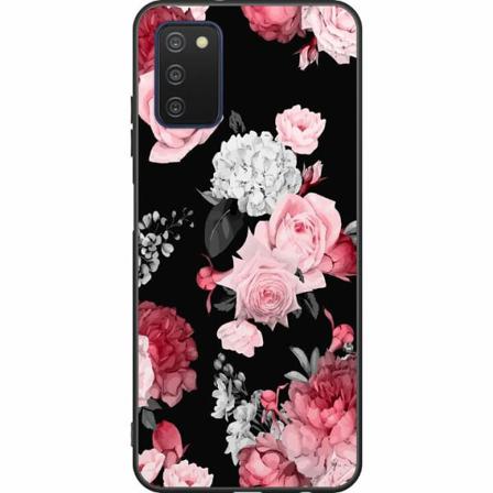 Samsung Galaxy A03s Svart Skal Floral Bloom