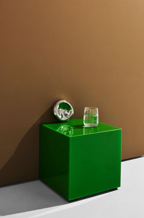 Pastill - Pop kub i färgat glas 35x35 cm - Grön - Småbord - Från Homeroom