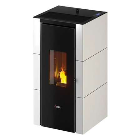 Stufa a pellet CADEL Cristal 7 ad aria 7 kW - WiFi BIANCO