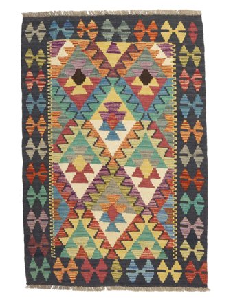 Tribal Pequeno Kilim Afegão Old Style Tapete 82X124 Lã