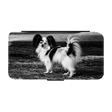 Papillon Hund Samsung Galaxy A34 5G Flip Mobilfodral