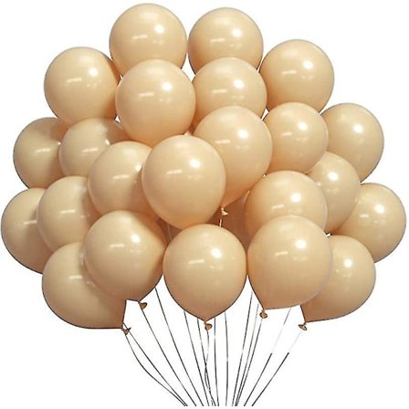 50 Pack 5 Tums Blush Ballonger Tjocka Latexballonger För Festdekorationer Bröllop Baby Shower Födelsedag Blush (blush)