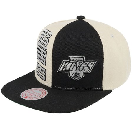 Mitchell & Ness - Los Angeles Kings Pop Panel Off White/Black Snapback Snapback Beige Cap - NHL @ Hatstore