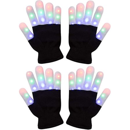 2-pack Barnens Ljusvantar, Barnens Fingerljus Blinkande LED Varma Vantar
