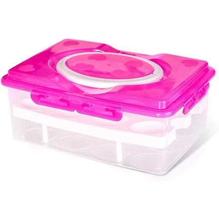 Eggbeholder Oppbevaringsdispenser Holder For 24 Egg Multifunksjonell Boks Transportboks