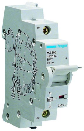 Hager MZ206 Alijännitelaukaisin 230 V, AC, Sähkön jakelu & virrantuotto