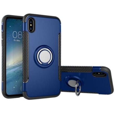 Iphone Xs Max - Armour Ring Skal - Mörk Blå Darkblue Mörk Blå