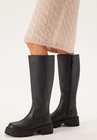 ONLY Onlbanyu-9 Pu High Chunky Boot Black Vaatteet