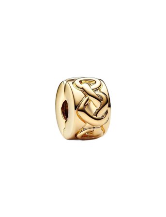 Knotted Hearts 14K Gold-Plated Clip Kaulakoru Riipukset Gold Pandora
