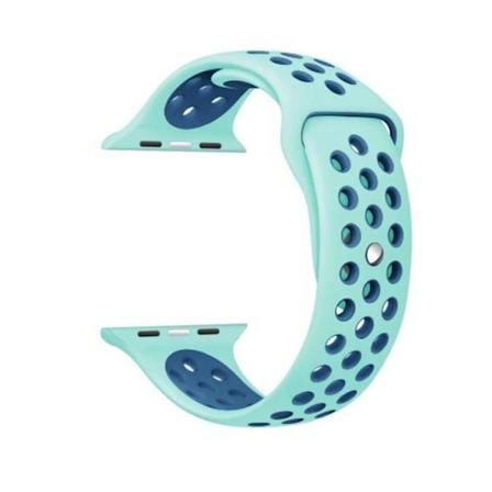 Apple Watch 4 - 40mm - HUTECH Stilrena Silikonarmband Mint/Blå L