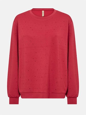 Soyaconcept - Superblød jerseytop med rhinsten i rød til damer i størrelse S (38) - Cellbes