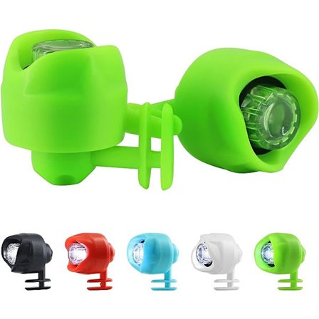 Vihreät ajovalot Croc-kenkiin - 2X pimeässä hohtavat LED-tukikohdat