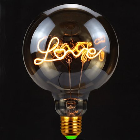 Edison-polttimokirjainlamppu G125 pöytälamppu LED-polttimo hehkulankalamppu mallinnuslamppu LOVE