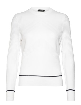 Chev Sweater With Tipping White Callaway
