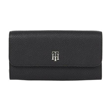 Tommy Hilfiger element lrg flap Pung Sort, Dame Punge og Kortholder, Størrelse: ONE Size