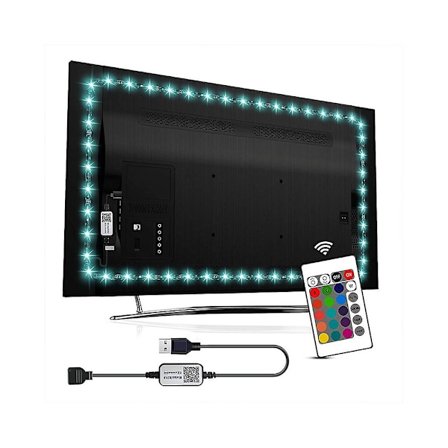 Retro LED-stripe lys - TV-belysning 5vusb Bluetooth RGB-lys med dekorativ vegg-TV-bakgrunnsbelysning med 2m