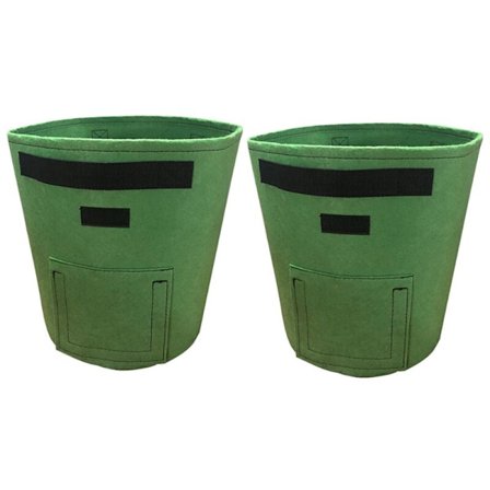 2 stk serie 7 gallons potetpose for utendørs dobbeltdørplanter for høsting av gulrøtter, løk, tomater og grønnsaker