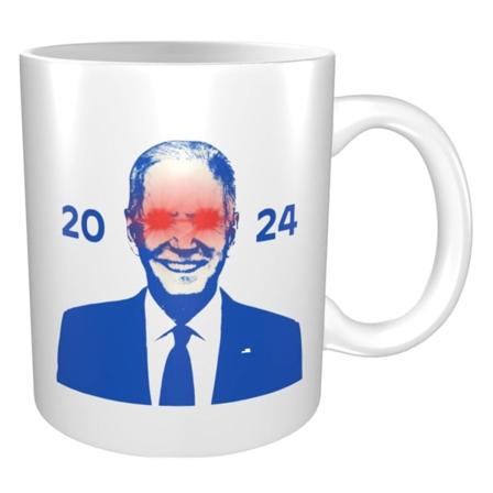 Dark Brandon Biden 2024 Kaffeemugg, Vote Biden Mug(Vit)