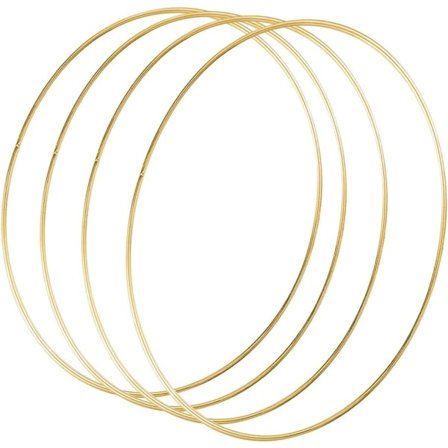 30 cm stora metallringar i guld för DIY-bröllop