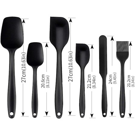 Silikon Spatelsett Silikon Kjøkkenredskaper Sett Varmebestandig Non Stick Belegg Med Stålkjerne