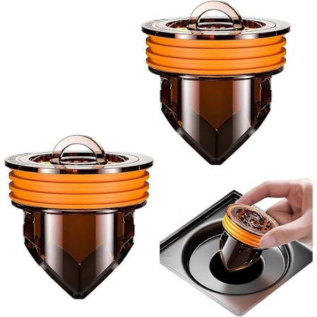 2 stk. tilbakeslagsventil for gulvsluk, dusjvask ikke-returventil, luktforebyggende magnetisk fjæring gulvsluk, enveis kloakkstopper for [DB]