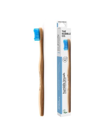 The Humble Co. - Brosse à Dents En Bambou - Humble Brush Adult Medium Poils Bleu/e