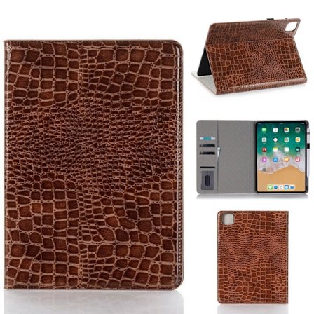 Plånboksfodral iPad Pro 11" (2022) Krokodilmönster Brun