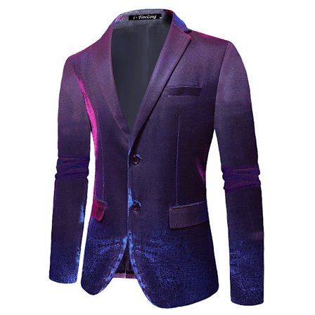 Herre Velvet Blazer To-knapps Slim Fit Blazer